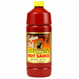 Cajun Chef Hot Sauce 34 oz, Louisiana Cajun Cayenne Pepper Sauce, Mild Heat Hot Sauce for Gumbo, Seafood, Soups, Wings, Pizza, BBQ, Fried Foods