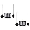 ToiletTree Products Modern Deluxe Freestanding Toilet Brush and Plunger Combo - 5.5" x 9.5" x 18.5" (2 Pack)