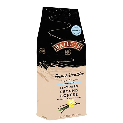 Baileys Irish Cream - French Vanilla Flavored Medium Roast Ground Coffee - 10oz Bag