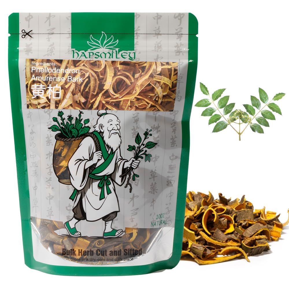 Hapsmiley Amur Cork Tree Bark (philodendron amurense bark/??/Huang Bo) Dried Bulk Herbs - 3.5 oz (100g)