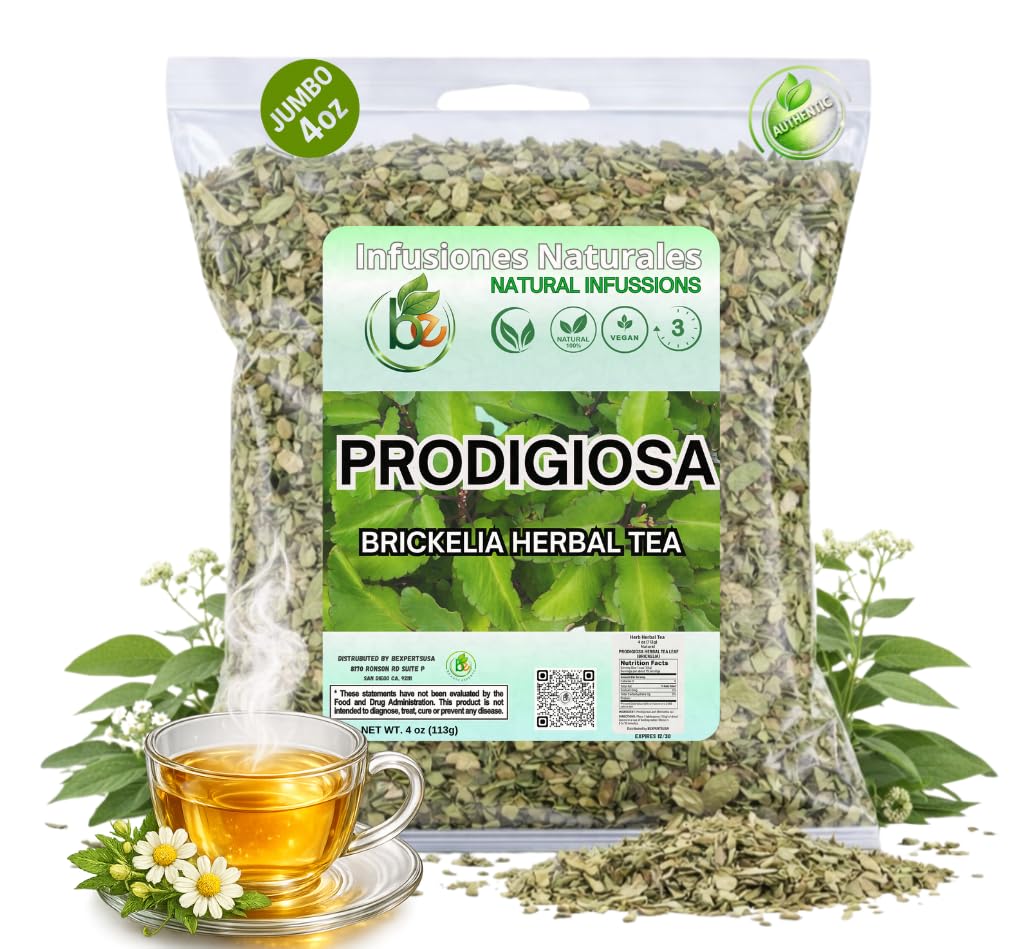 Prodigiosa Herbal Tea - 4 oz (113g) - 100% Natural Mexican Herb - Wildcrafted Brickellia - Vegan, Non-GMO - Loose Leaf Herbal Infusion - by