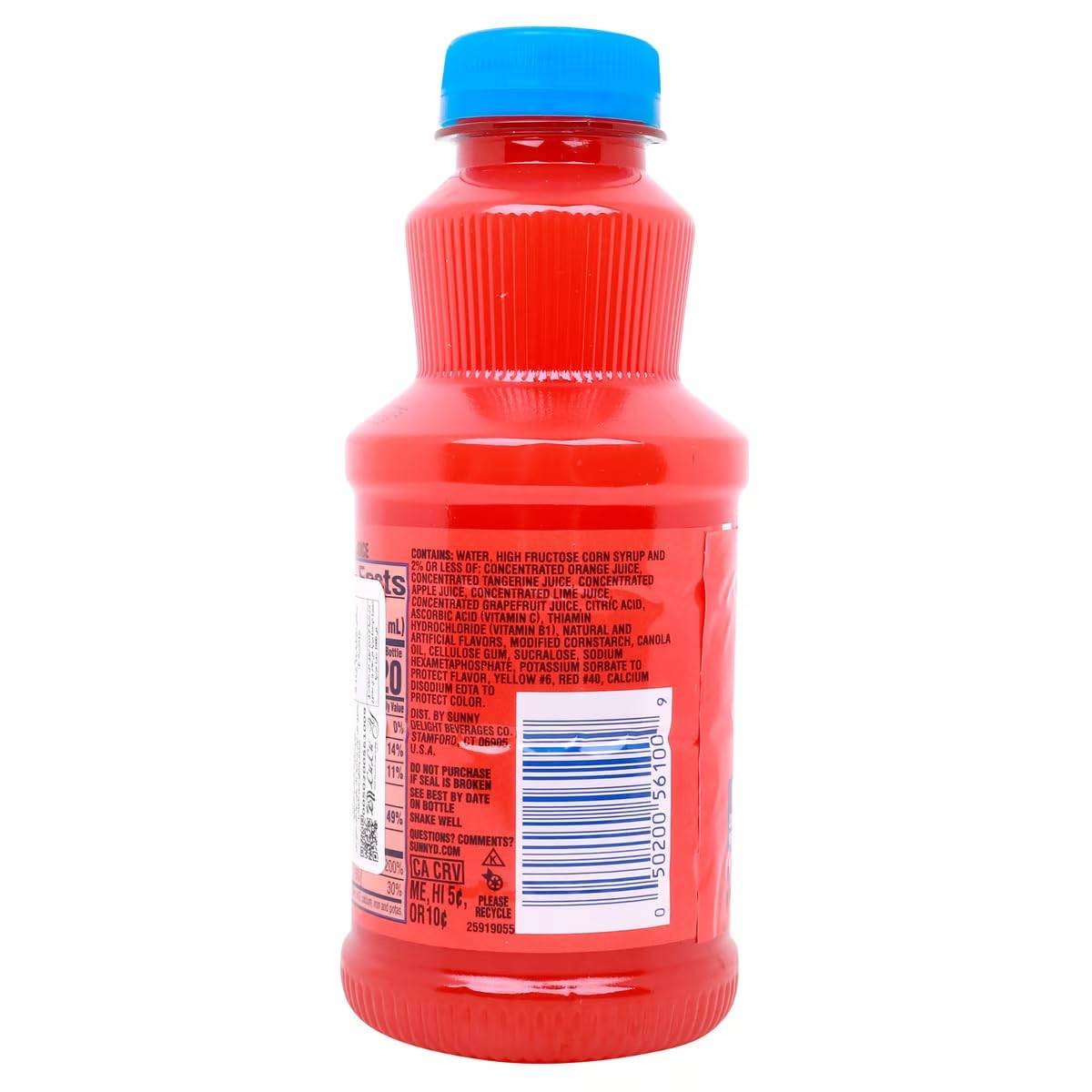 Sunny Delight Orange Fused Strawberry Beverage, 16 Ounce Bottle, Pack of 12F