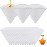 18 PCS Maple Syrup Filters Set, 3 Pcs Heavy Duty Boiling Filters & 15 Pcs Thin Non-Woven Fabric Pre Filter, Deep Cone-Shaped Strainers for Syrup, Oil