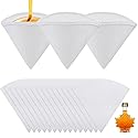 18 PCS Maple Syrup Filters Set, 3 Pcs Heavy Duty Boiling Filters & 15 Pcs Thin Non-Woven Fabric Pre Filter, Deep Cone-Shaped Strainers for Syrup, Oil