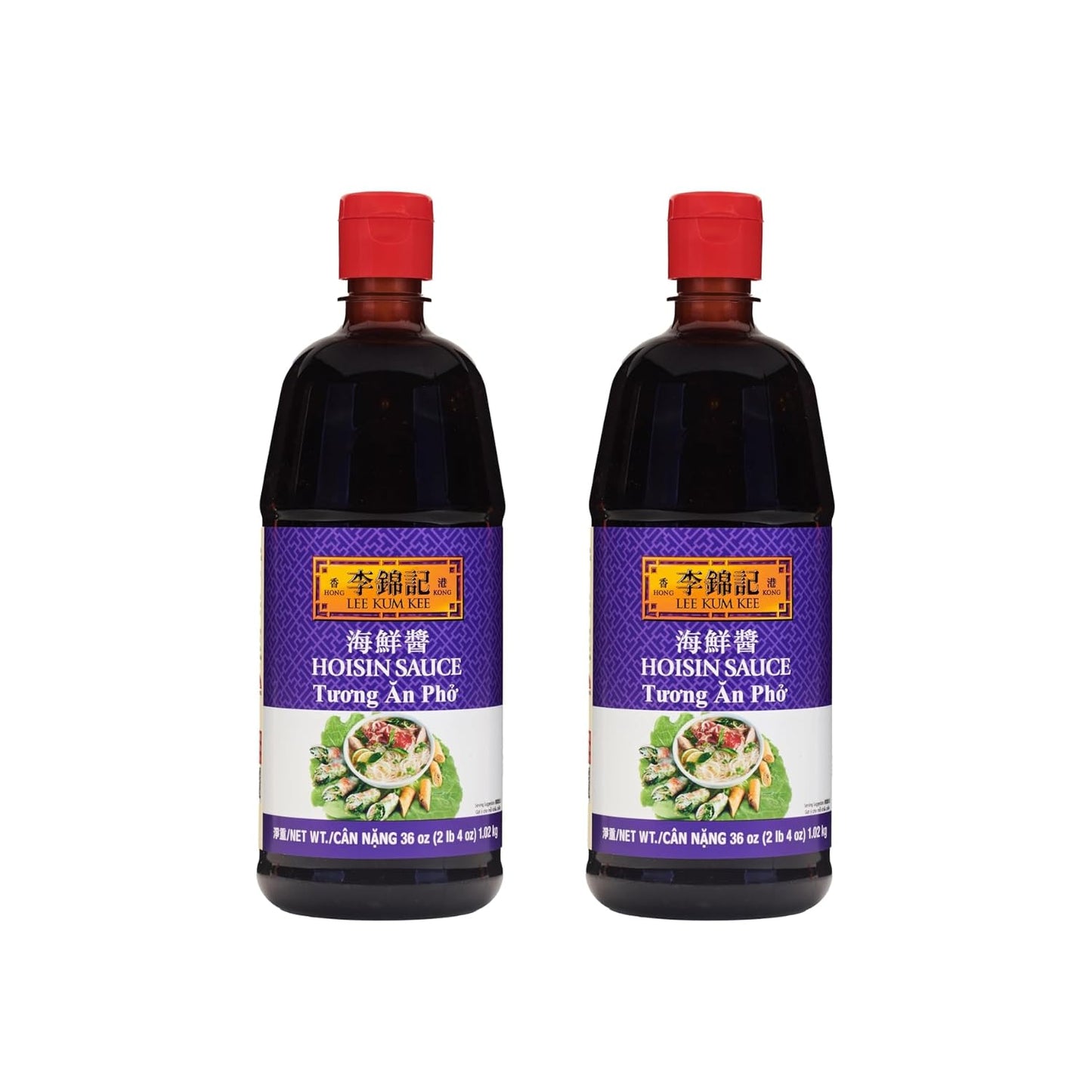 Lee Kum Kee Hoisin Sauce (36 oz - 2 Pack), Sweet & Savory, Ideal for Marinades, BBQ Sauce, Dips, Stir-Frying, Pizza, Peking Duck, and Soup Noodles