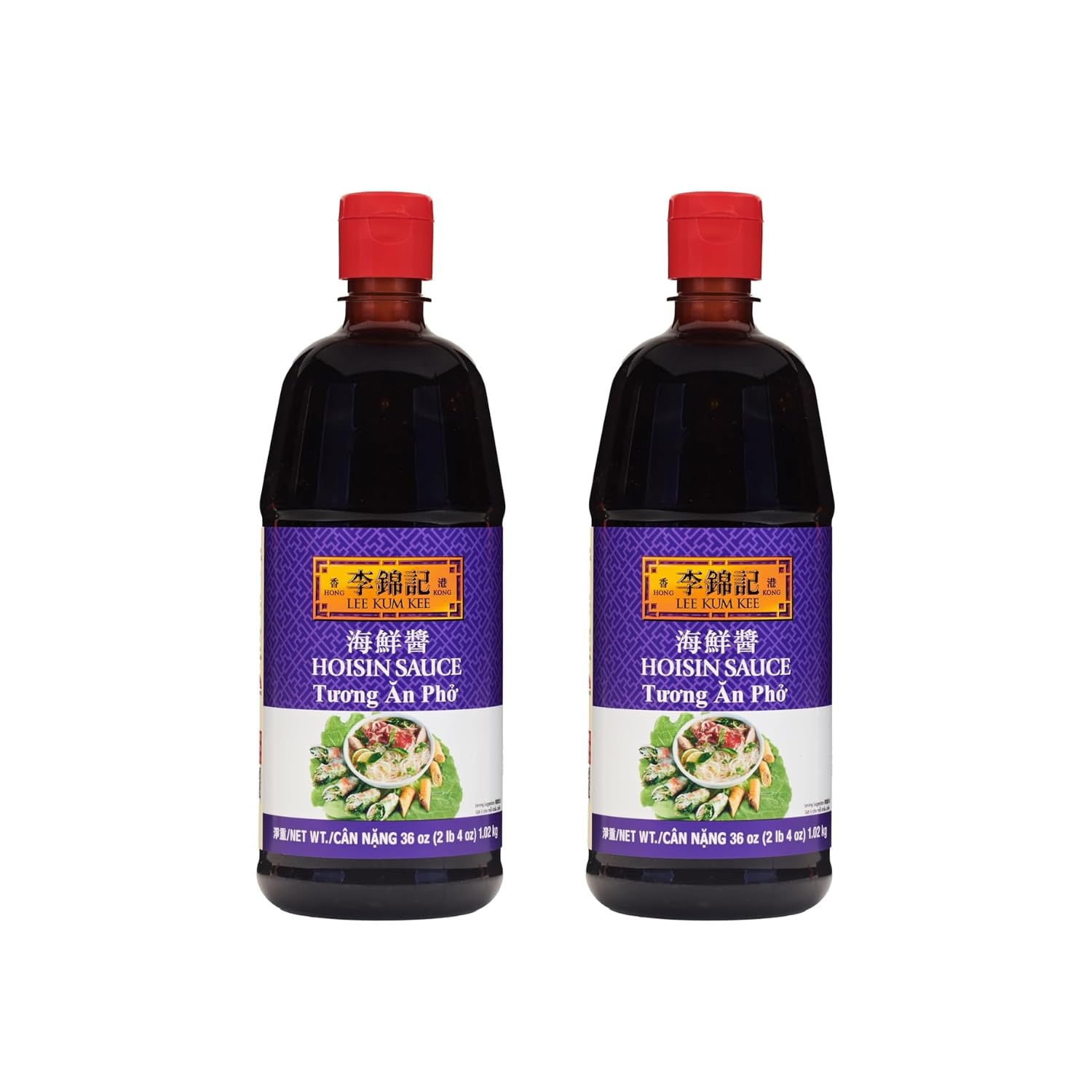 Lee Kum Kee Hoisin Sauce (36 oz - 2 Pack), Sweet & Savory, Ideal for Marinades, BBQ Sauce, Dips, Stir-Frying, Pizza, Peking Duck, and Soup Noodles