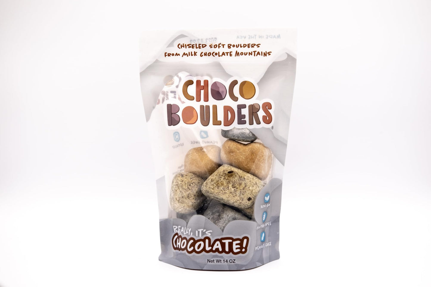 Chocoboulders Chocorocks Kimmie Candy mixed (silver/gold/bronze) 14oz Bag, Big