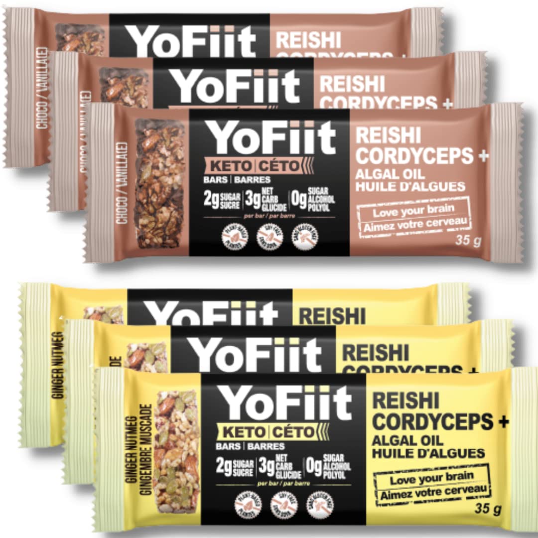 YoFiit Keto Bars - Raw, Low Carb, Keto Friendly Healthy Snacks 3g Net Carbs - Vegan, Gluten Free, Paleo Seed Granola Breakfast Bars | No Stevia |