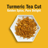 Turmeric Root Cut & Sifted for Herbal Tea 100 g | Flavorful Indian Spice | Dried Pieces | Naturally Dried Curcuma Longa | Turmeric Tea Cut by Hebhac