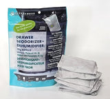 Ever Bamboo Drawer Deodorizer & Dehumidifier - Natural Bamboo Charcoal Odor Absorber, 8 x 10g. Single pack
