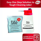 Full Crystal Refill Kit - 1 lb Crystal Powder Exterior Window Cleaner for Glass and Screens, Equivalent to 4 oz Bags Making Up to 640 fl oz Each