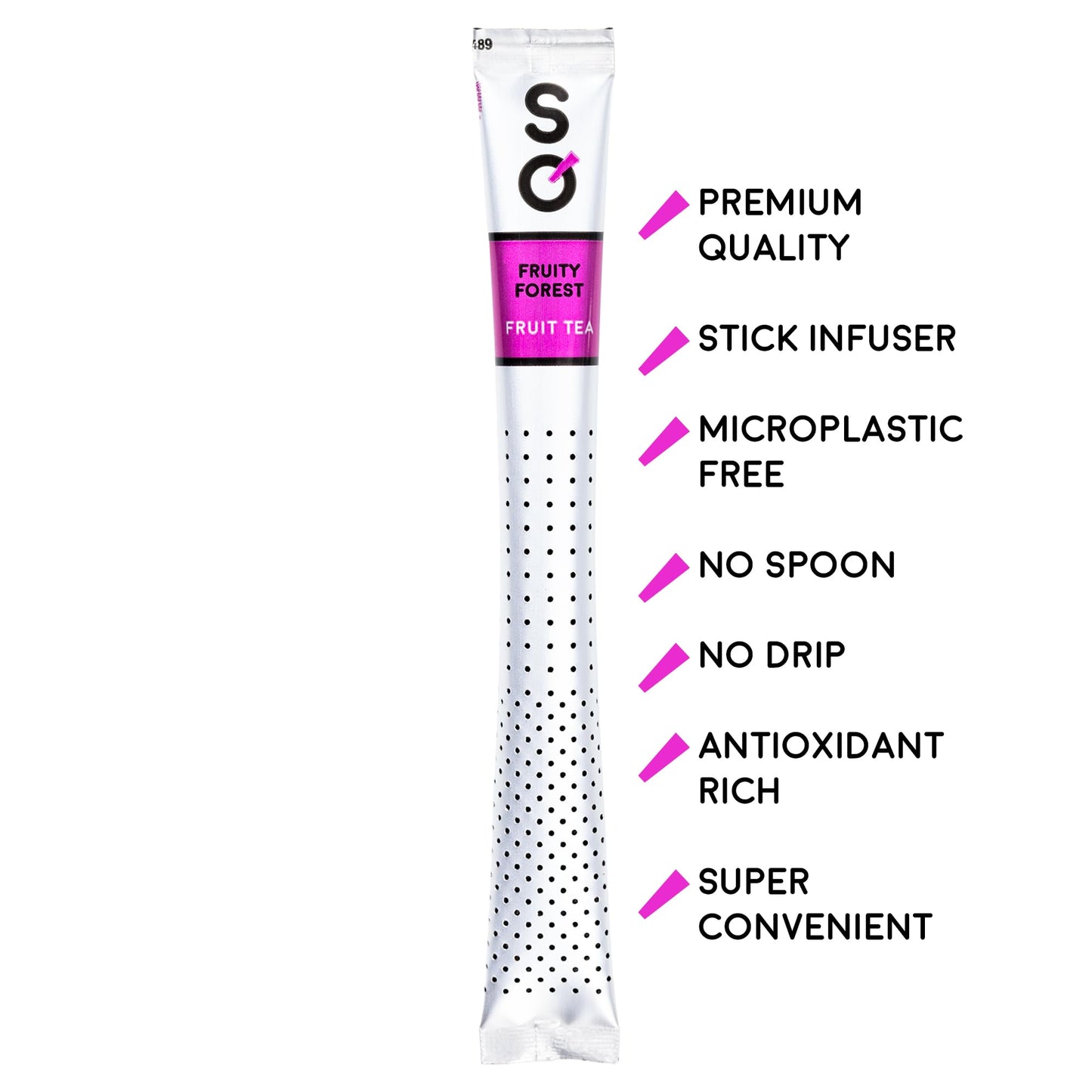 Sticksology Fruity Forest Tea Sticks - Fruity Black Tea Infuser Sticks, Mess-Free Tea Stirrers, Medium Caffeine, 15 Pack