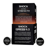 Shock Coffee Variety Pack | Try Extra Strength & Espresso 9.5 | High Caffeine Single Serve Coffee Pods | Medium Dark Roast | 20 Count