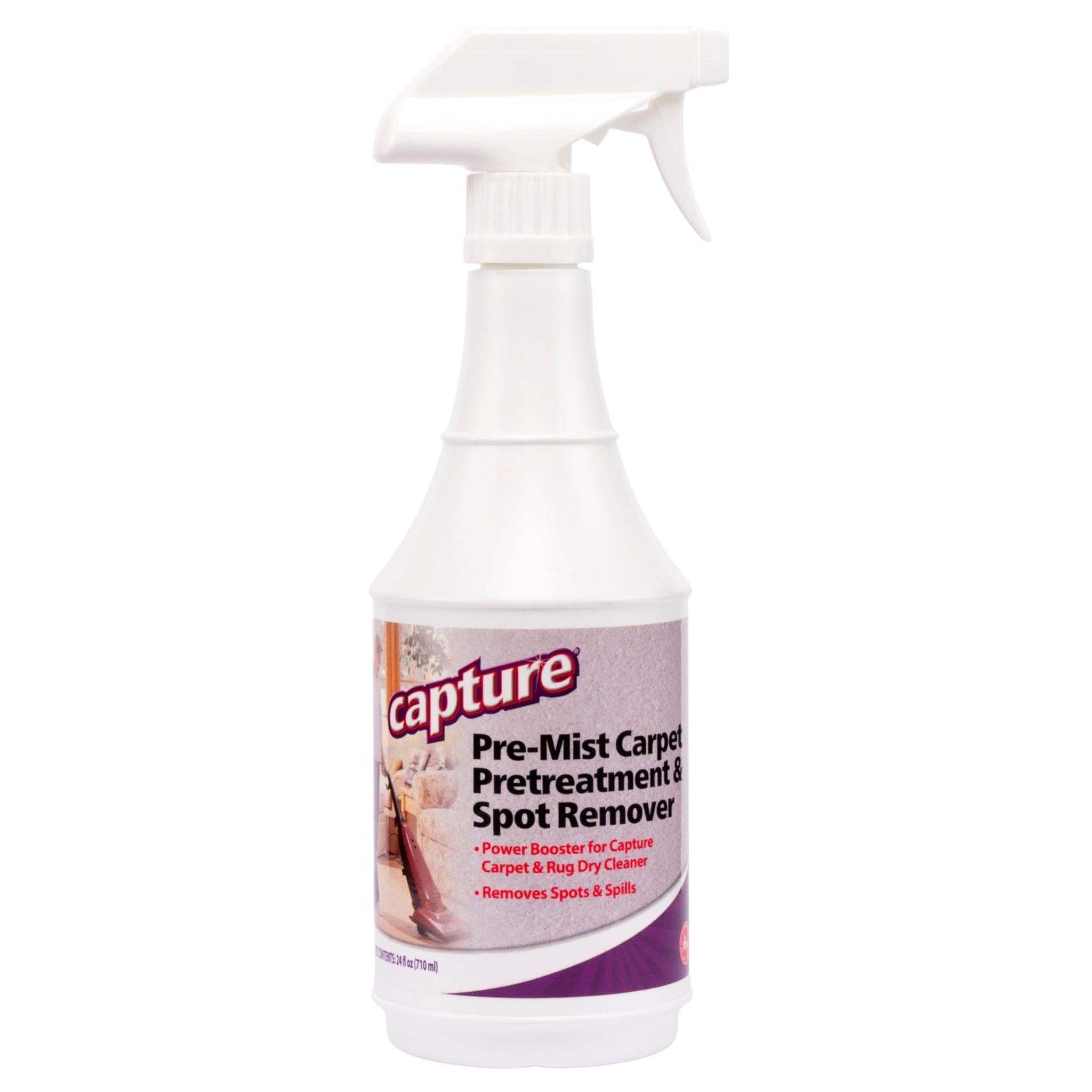 Capture Pre-Mist Soil Release for Carpet Dry Cleaner - Carpet Cleaning Pre Spray - Loosen Juice, Coffee & Wine Spill and Tough Rug Stains Eliminator