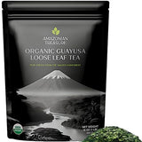 Amazonian Treasure Organic Guayusa Loose Leaf Tea, 16 OZ (1LB), Smooth Energy Boost, Alternative to Coffee & Yerba Mate, 60 mg Caffeine per Serving.