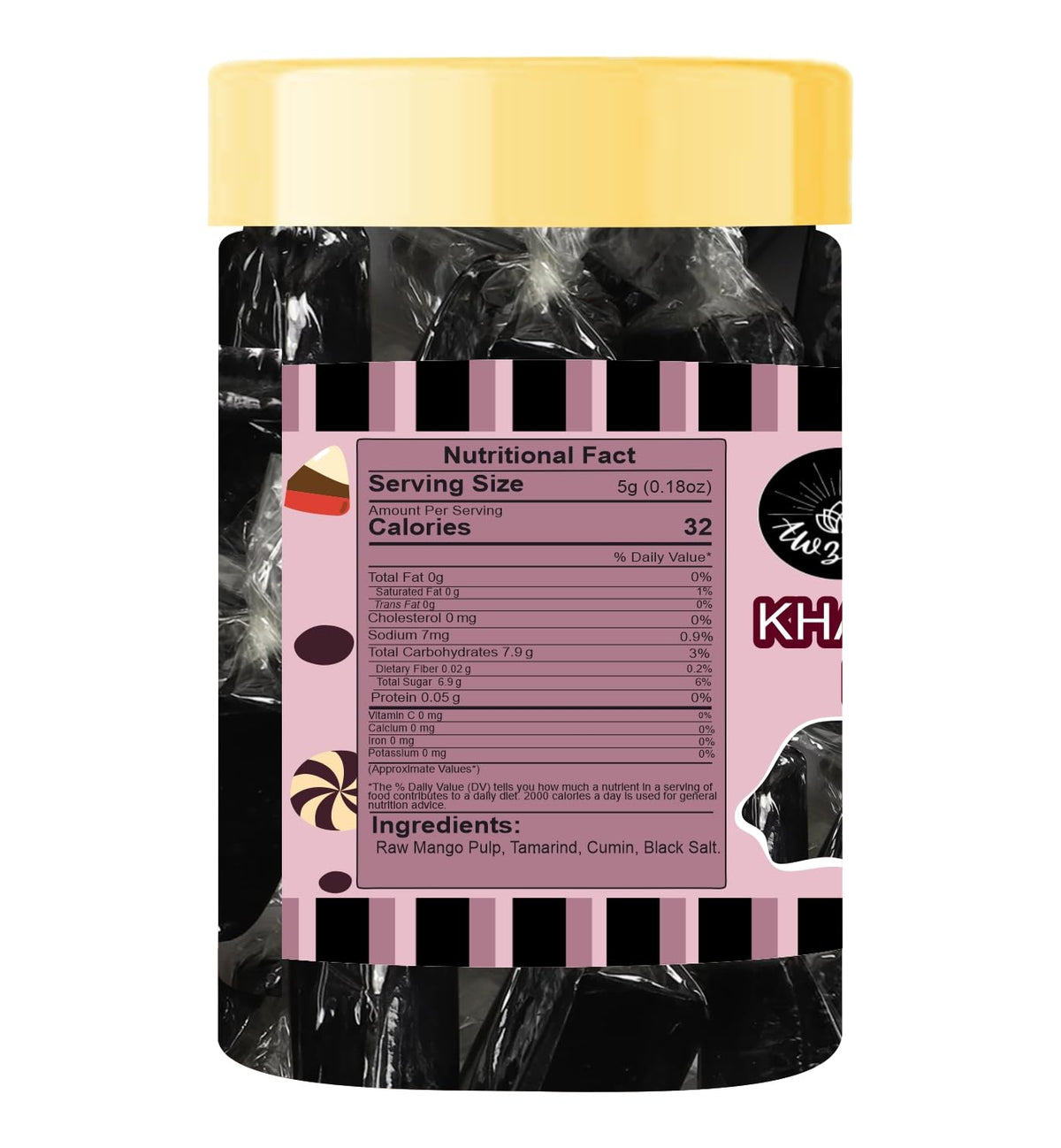 Awzlwn Indian Taste Candy (3.52 OZ / 100 GM, Khatta Aam Papad)