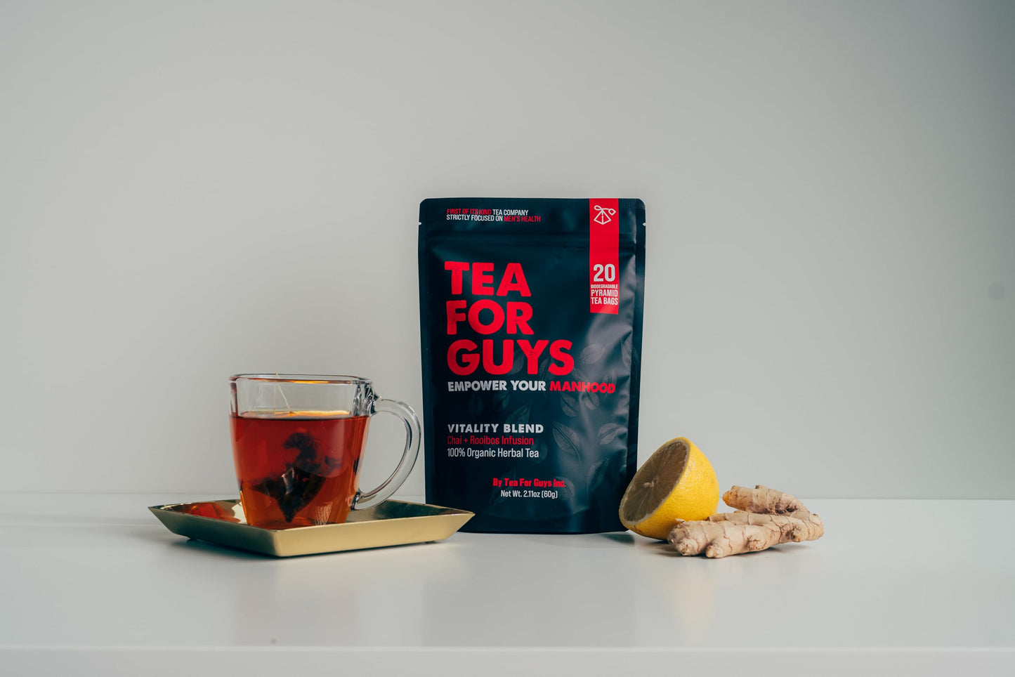 Tea For Guys: Vitality Blend - Natural Support for Testosterone, Libido, Male Fertility and overall Male Vitality | Herbal Tea for Mens Wellness - 20