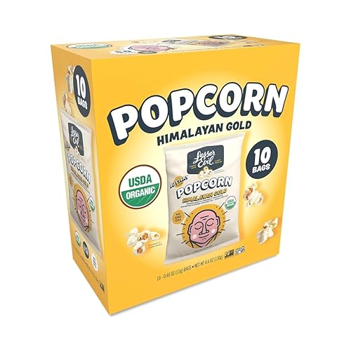 Lesserevil Organic Himalayan Gold Popcorn 10Ct, 4.6 OZ