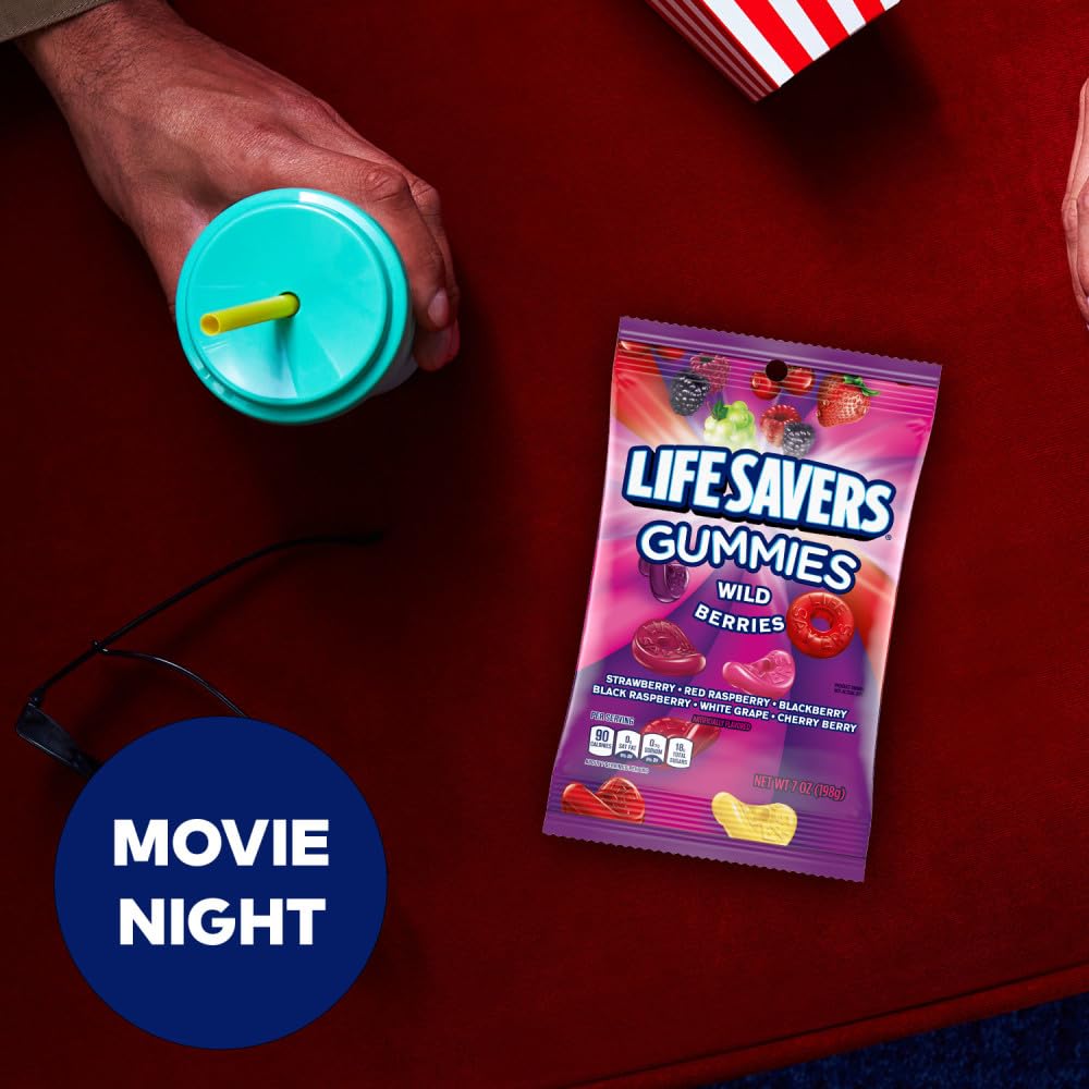 LIFE SAVERS Gummy Candy, Wild Berries, 7 oz Bag