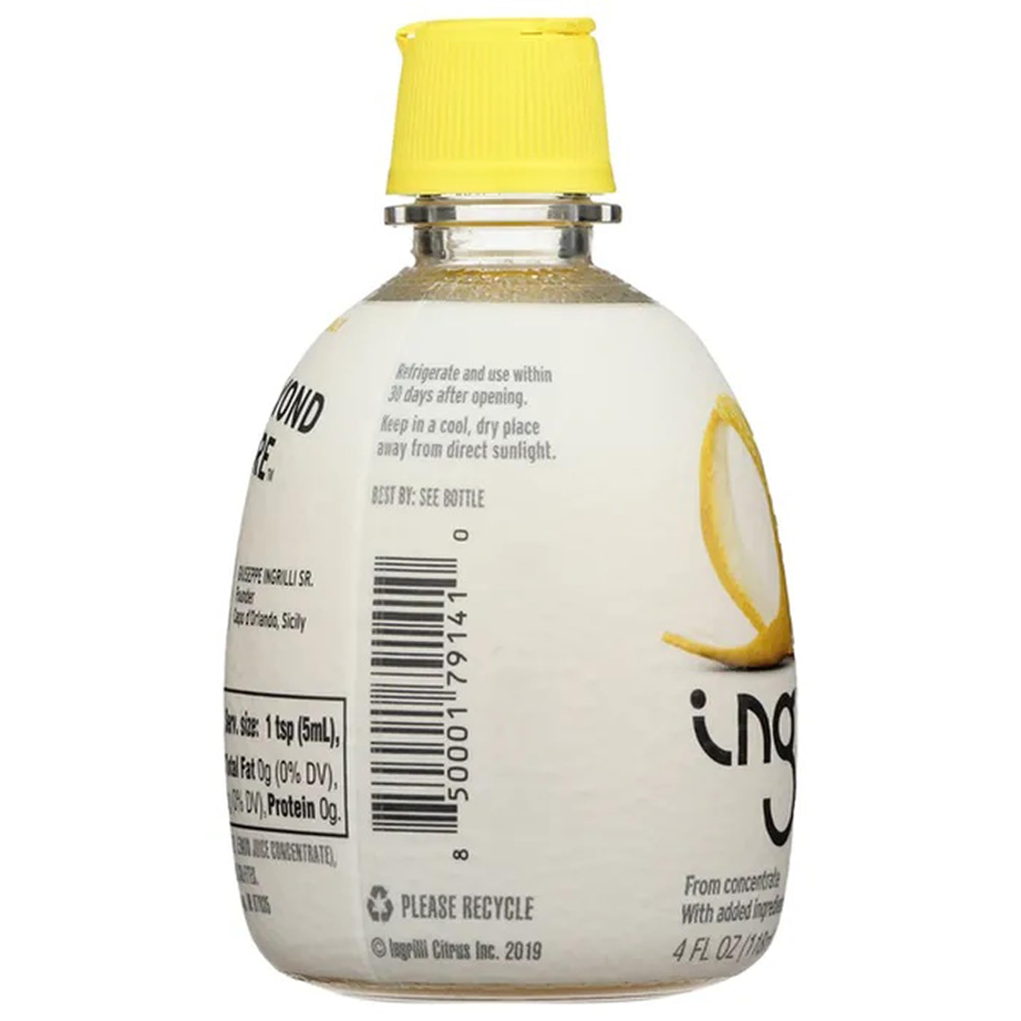 Ingrilli 100% Lemon Juice from Concentrate, 4 Fl Oz Bottle (Pack of 24)