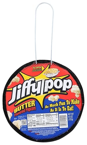 Jiffy Pop Butter-Flavored Popcorn, 4.5 oz (Pack of 4)