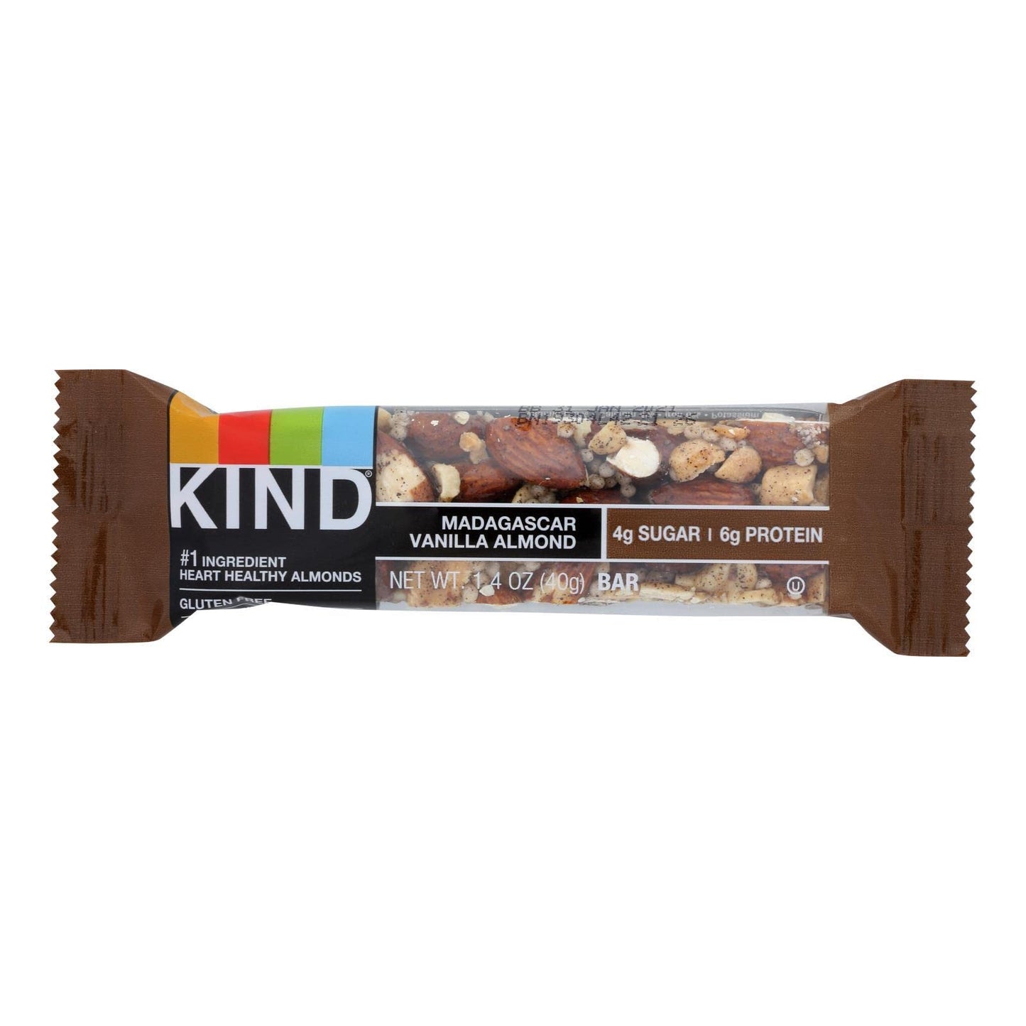 KIND BAR Madagascar Van Almond, 1.4 OZ, PK- 12