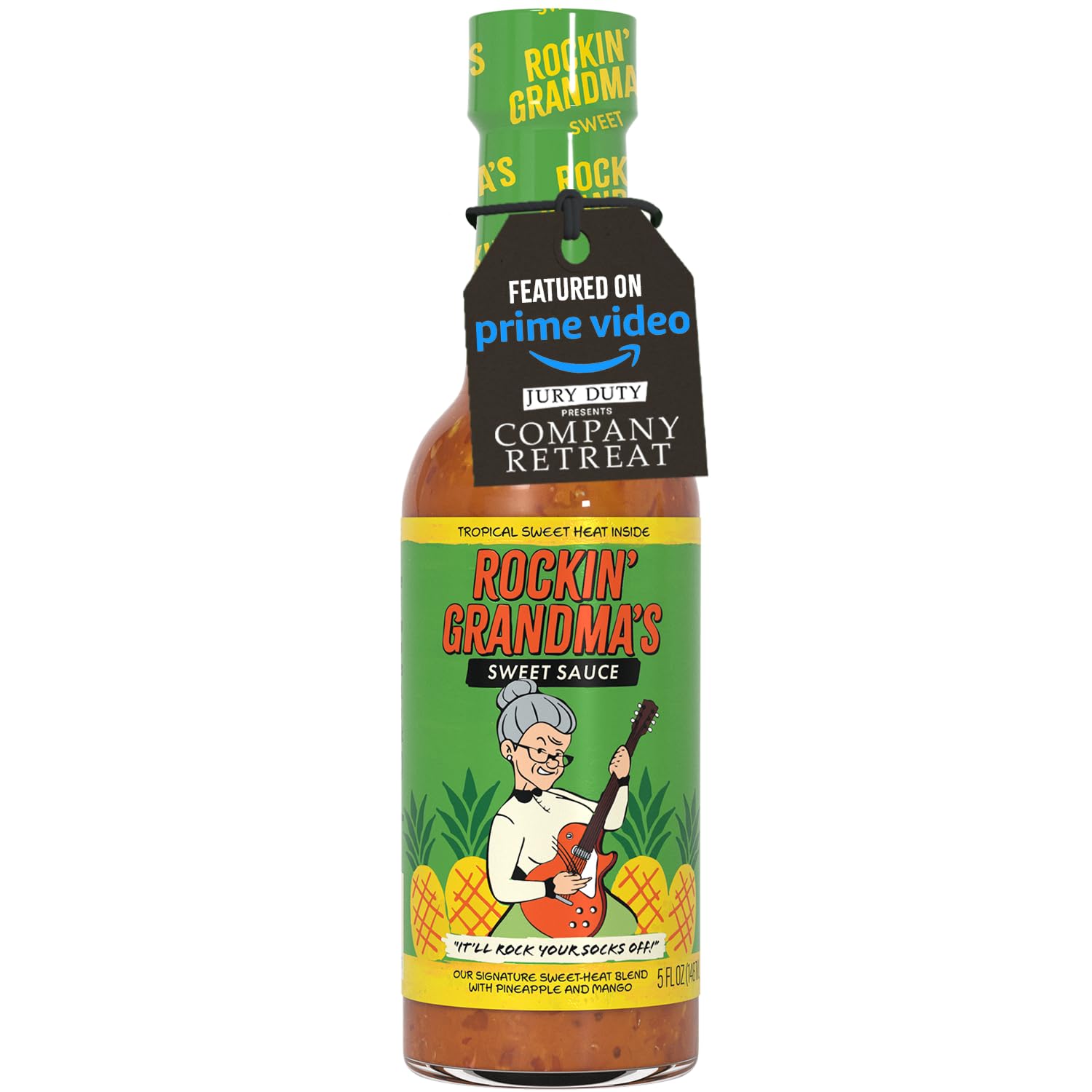 Rockin’ Grandma’s Sweet Sauce by Dave’s Gourmet, 5 fl oz - Featured on Prime Video’s Jury Duty: Company Retreat - Low Calorie Tropical Sweet Heat Hot