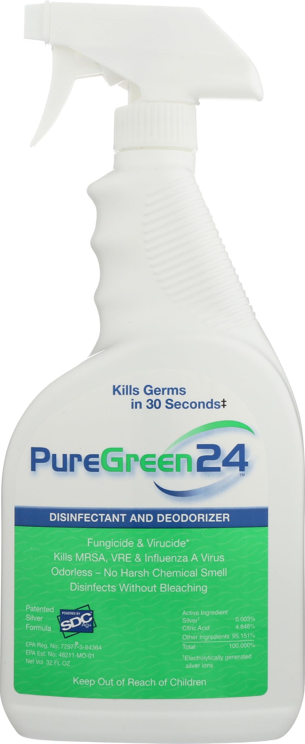 Puregreen24 Disinfectant & Deodorizer, 32 FZ