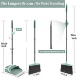 Ivandar Broom and Dustpan Set for Home, Dust pan with Long Handle, Broom with Dustpan Combo Set, for Home Kitchen Room Office Lobby Floor Use Upright