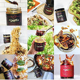 Hot Crispy Oil - Spicy Chili Crisp Blend of Olive Oil, Fresh Crispy Garlic, Shallots & Hot Chili Peppers - Designed for Pizza, Pasta, Eggs, Bread