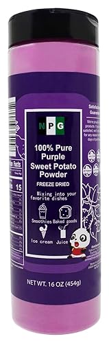 NPG 100% Pure Purple Sweet Potato Powder (Purple Yam Ube) 16 Ounces, All Natural Purple Dry Food Coloring Powder for Baking, Smoothies, Pasta
