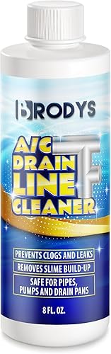 Brodys - A/C HVAC Drain Line Cleaner, 8oz Bottle, (Great to use at home, in the office, at restaurants and large commercial buildings), AC Drain Line