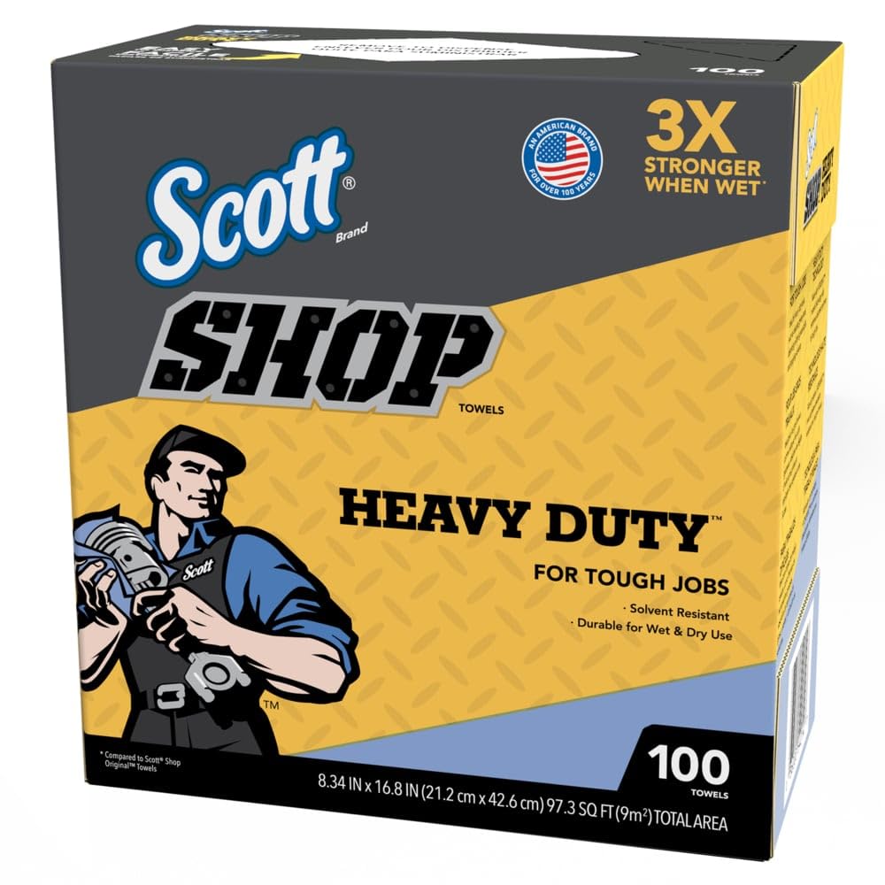 Scott Non-Woven Fibers Shop Towels 16.8 in. W X 8.34 in. L 100 Sheet 1 pk