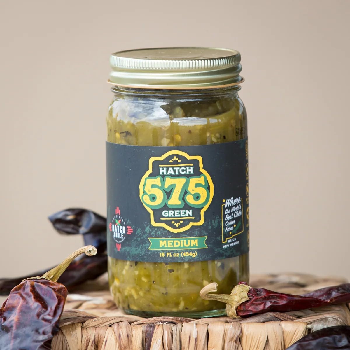 575 Hatch Green Chile Sauce (Hot)