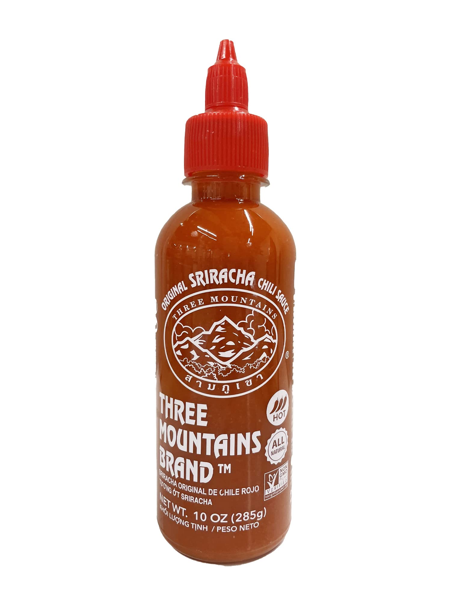 Three Mountains Brand, Original Sriracha Chili Sauce, 10 Oz., Pack of 3, NON-GMO Verified, All Natural, 10 Ounce (Pack of 3), 3.0 Count