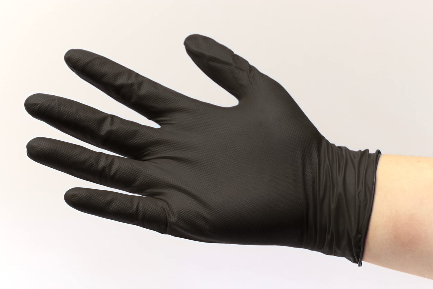 DENCO DISTRIBUTING, INC. Griptensity Diamond Nitrile Gloves - Black 7 MIL - Latex & Powder Free - 10 Boxes (Extra Large)