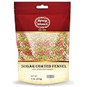 Spicy World Sugar Coated Fennel Seeds | Sweet Saunf Candy for Mouth Freshening - 7 Oz (200g) Pack | Premium Quality Fennel Mouth Freshener | Indian