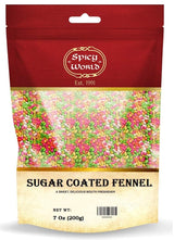Spicy World Sugar Coated Fennel Seeds | Sweet Saunf Candy for Mouth Freshening - 7 Oz (200g) Pack | Premium Quality Fennel Mouth Freshener | Indian