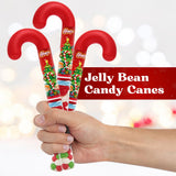Candy Cane Filled with Jelly Beans, 12 Pack, Ideal Christmas Candy for Stocking Stuffers, Perfect for a Sweet Christmas Celebration.