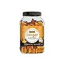 Bali's Best Ginger Chews, Tropical Mango Flavor, 1 Pound Jar, Individually Wrapped Soft Candy, Made with 100% Real Ginger, Digestive Health Support