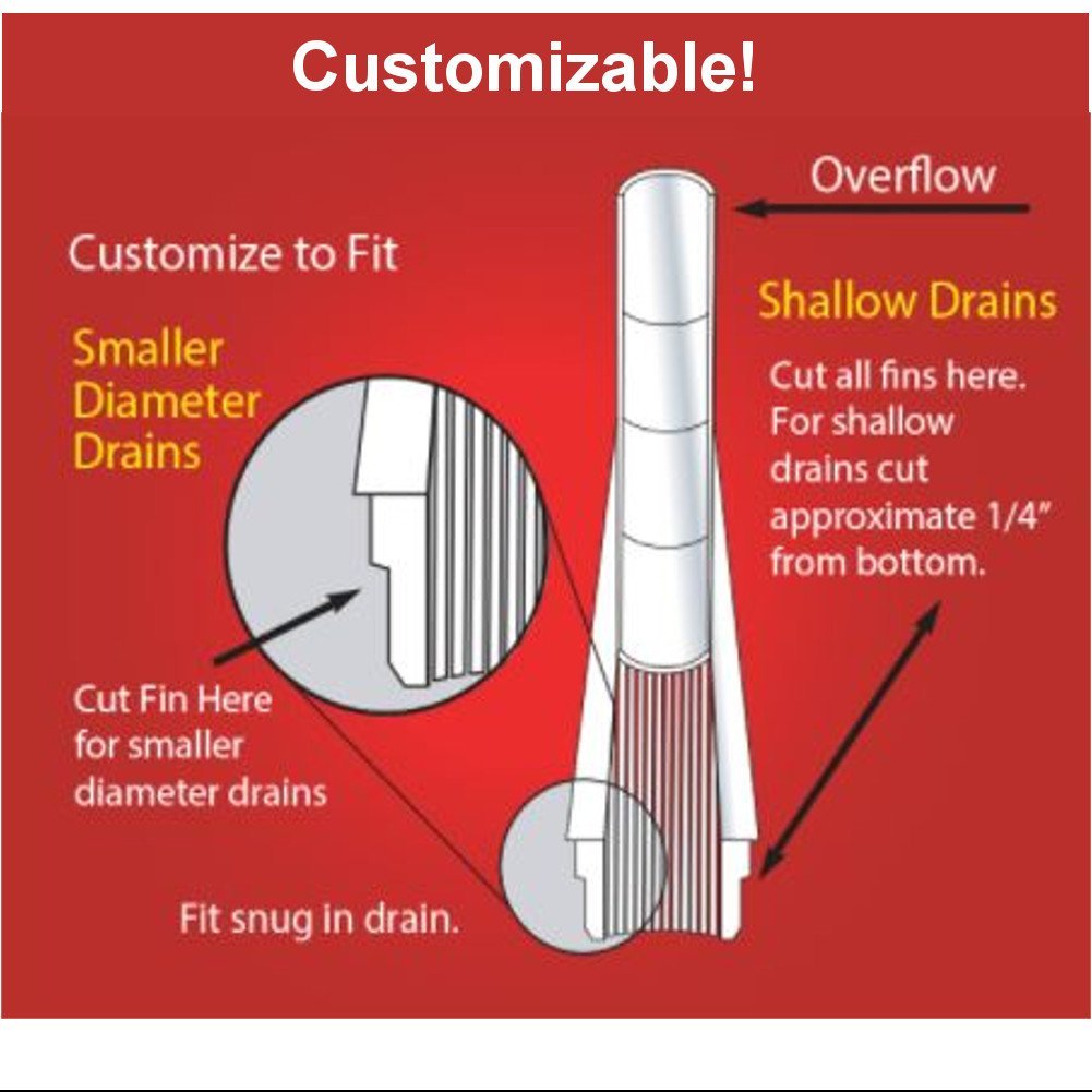 Lint Hair Trapper for filtering Washing Machine Utility Tub and Sink drains-reusable and customizable with built-in overflow guard. Traps Lint, hair