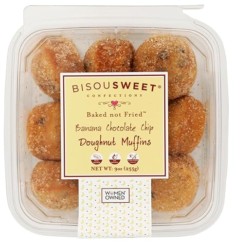 Bisousweet Confections Doughnut Muffin Banana Chocolate Chip, 9 Ounce