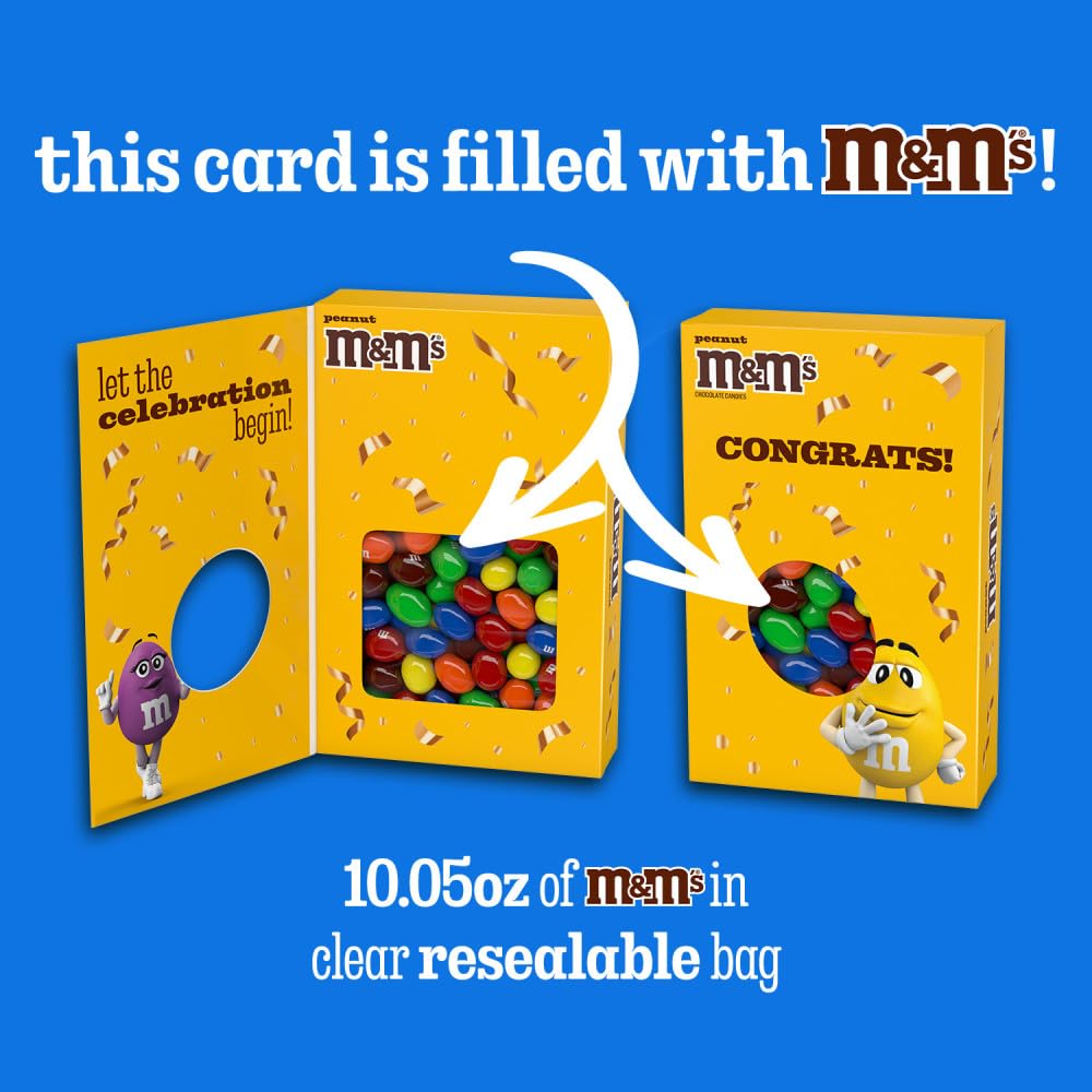 M&M'S Peanut Milk Chocolate Gift Box, M&M Candy, 10.05 oz