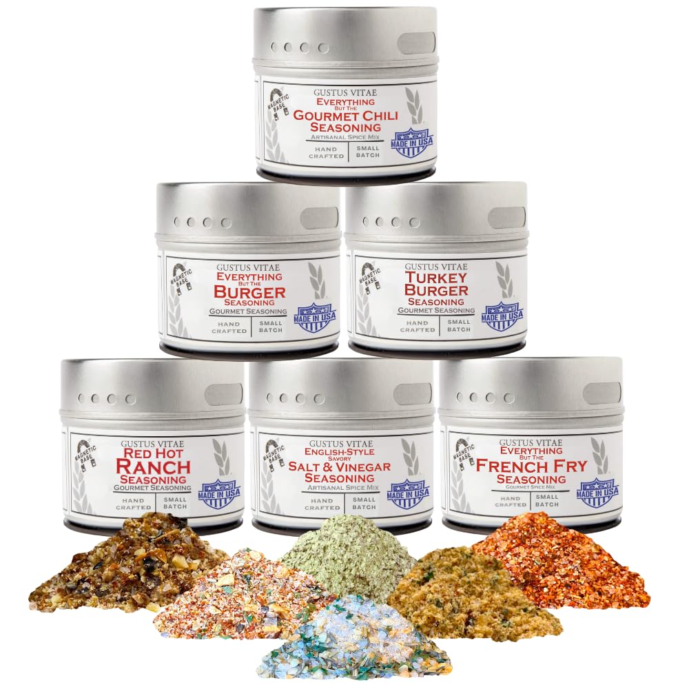 Gustus Vitae | Backyard BBQ Burgers & Fries Seasoning Set | Gourmet Gift