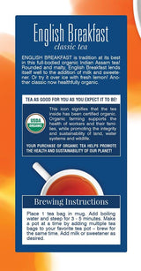 Davidson's Organics, English Breakfast, 25-count Tea Bags, Pack of 6