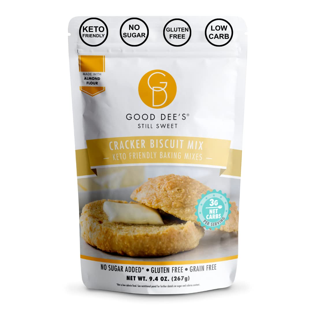 Good Dees Low Carb Baking Mix,Cracker Biscuit Mix, Keto Baking Mix, Gluten Free, No Sugar Added, Grain-Free, Soy-Free, Diabetic, Atkins & WW Friendly