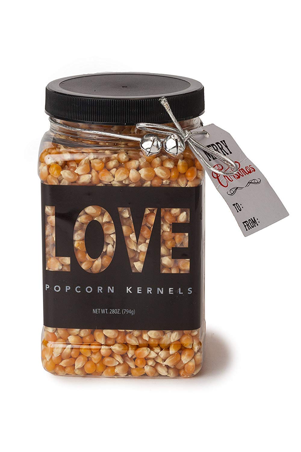Wabash Valley Farms Popcorn Kernel Jars - Extra Large White Popping Corn in “Love” Design - Gourmet Movie Theater Style Popcorn - Unique Gift