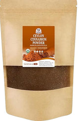 52USA Organic Ceylon Cinnamon Powder, 1lb Resealable Bag | True Cinnamon from Sri Lanka, Non-GMO, Gluten-Free, Freshly Ground for Baking, Cooking