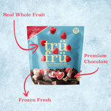 Tru Fru, Frozen Raspberries White And Dark Chocolate, 8 Ounce