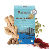 Teabox Kolkata Street Masala Chai 8.81 oz| Reminiscent Of The City Of Joy | Tea Blended With Saffron, Cardamom, Nutmeg & Ginger, With Exquisite Aromas